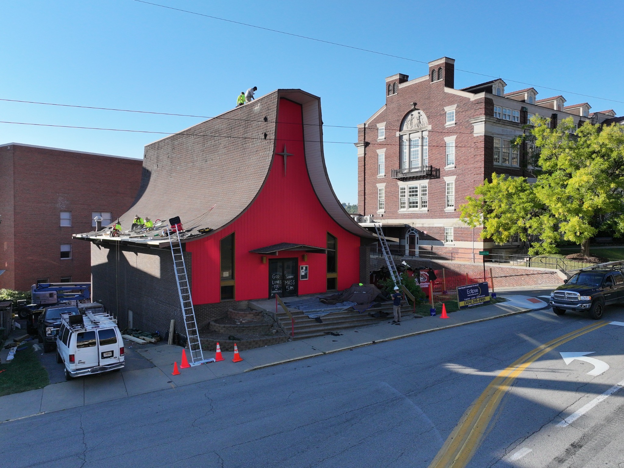 Completed roofing project by Eclipse Construction in Morgantown WV