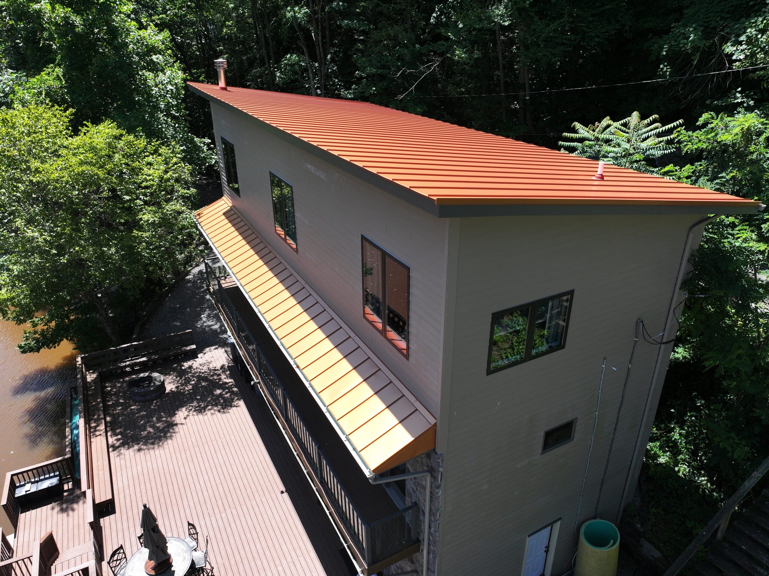 Eclipse Construction roof project before during and after in Cheat Lake WV